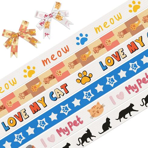 6 قطع من أشرطة grosgrain مطبوعة بمخالب مقاس 3/8 بوصة، أشرطة ديكور بيضاء وسوداء بطول 3 ياردات، أشرطة حرفية لعظام الكلب مطبوعة بمخالب حيوانات للكلاب تحت عنوان ديكور الحفلات وتغليف هدايا الأعياد لوازم DIY in Saudi Arabia