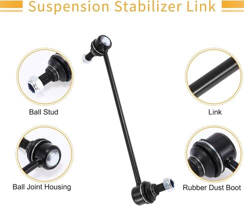 X AUTOHAUX 1 Set Front Sway Bar Links Stabilizer Link Kit with Bushing for GMC Terrain for Chevrolet Equinox Suspension Kit No.15779960/15779961/25918986 in Saudi Arabia