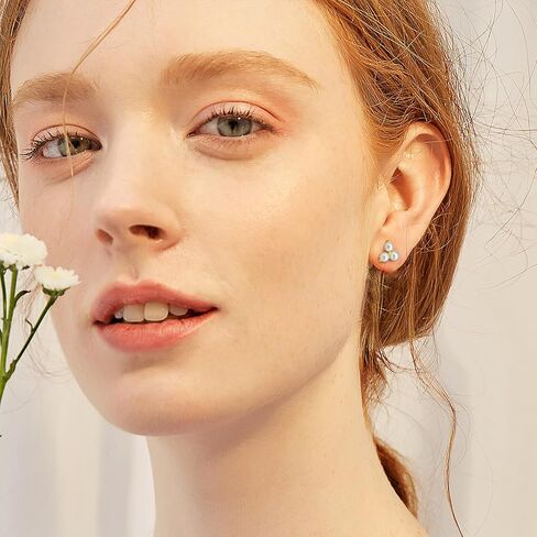Pearl Earrings for Women 14K Gold Earrings for Women Gold Studs Earring for Womens Pearls Stud Triangular Shape and Soft Luster Pearl Stud Earring for Womens 9mm in Saudi Arabia