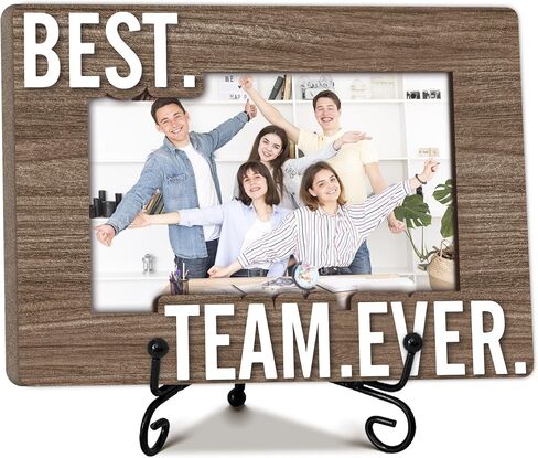 Team Picture Frame, 5x8 Best Team Ever Picture Frame with Stand, Thank You Appreciation Gifts for Coworkers Boss Company Team, Office School Desk Decor-A42 in Saudi Arabia