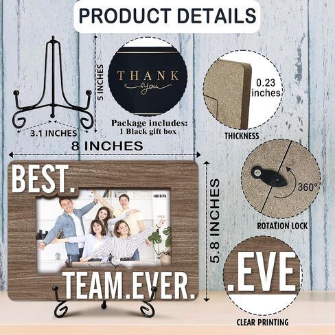 Team Picture Frame, 5x8 Best Team Ever Picture Frame with Stand, Thank You Appreciation Gifts for Coworkers Boss Company Team, Office School Desk Decor-A42 in Saudi Arabia
