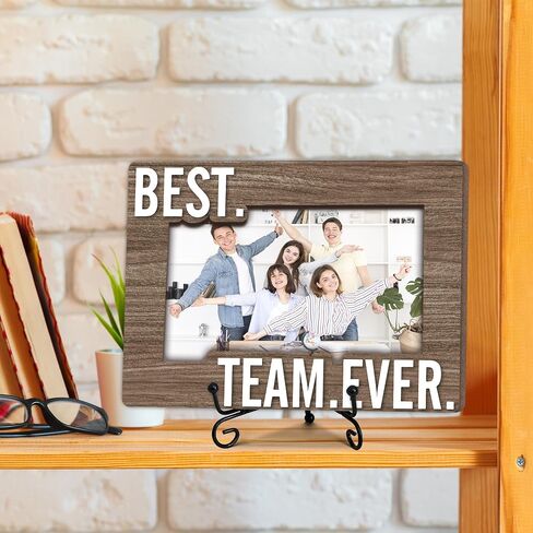 Team Picture Frame, 5x8 Best Team Ever Picture Frame with Stand, Thank You Appreciation Gifts for Coworkers Boss Company Team, Office School Desk Decor-A42 in Saudi Arabia