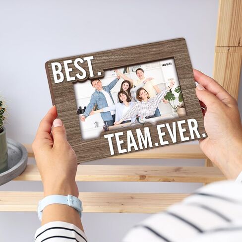 Team Picture Frame, 5x8 Best Team Ever Picture Frame with Stand, Thank You Appreciation Gifts for Coworkers Boss Company Team, Office School Desk Decor-A42 in Saudi Arabia