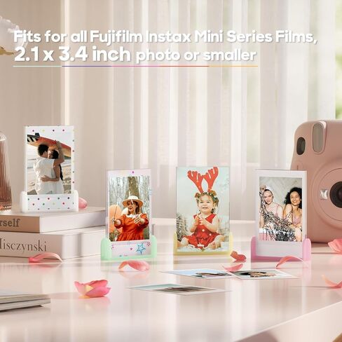 Cute Mini Instax Polaroid Frame, 2x3 Picture Frames for Fujifilm Instax Mini Film, Small Polaroid Frames for Wallet Size Photos, Little Photos Desktop Display Holder,12 Pack in Saudi Arabia