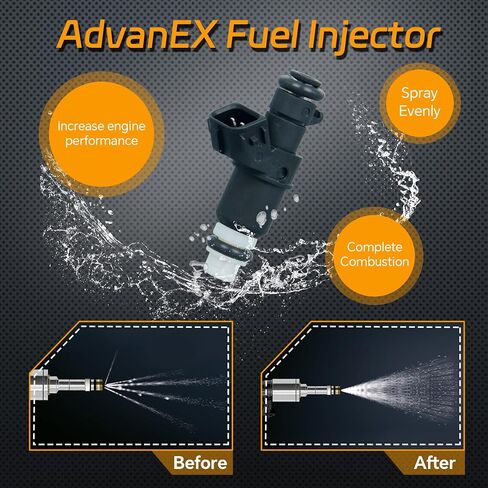 FJ485 8-holes Fuel Injectors Compatible with Acura MDX/TL, Honda Accord/Odyssey/Pilot/Ridgeline, 16450-RCA-A01 6pcs in Saudi Arabia