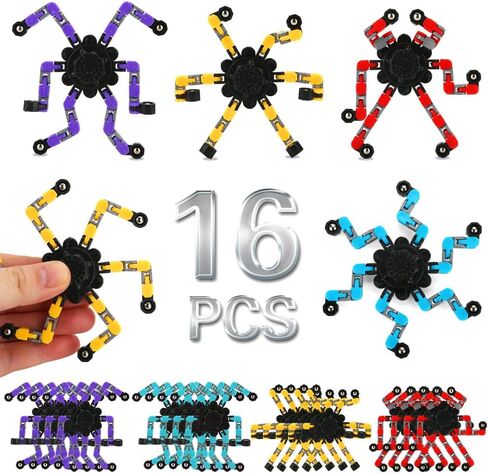16Pack Transformable Fidget Spinner Toys Set, Sensory Toy for Party Favor in Saudi Arabia