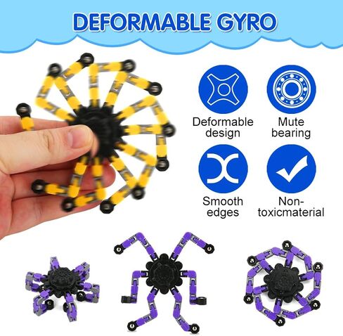 16Pack Transformable Fidget Spinner Toys Set, Sensory Toy for Party Favor in Saudi Arabia