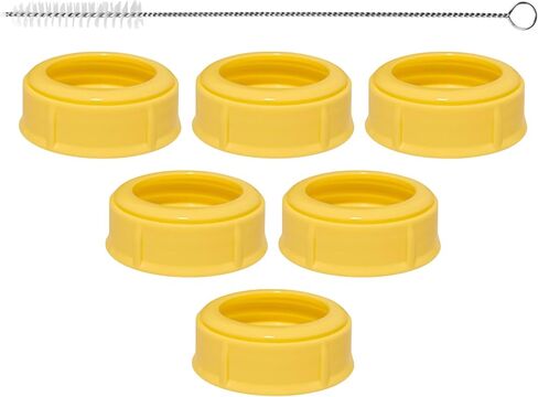 Replacement Collar Rings for Medela Baby Bottles 5oz & 8oz | 1 Count (Pack of 6) BPA Free | Compatible with Plastic & Glass Bottles | Mess Free No Leak or Spill in Kuwait