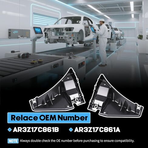 1 Pair Front Bumper Retainer Support Clip Bracket Left Driver & Right Passenger Fit For Ford Mustang 2010-2014 Hold Mount Cover Replaces For AR3Z17C861B AR3Z17C861A in Saudi Arabia