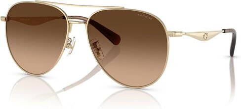 نظارات شمسية نسائية من COACH Hc7169 معدنية C Hardware Aviator in Saudi Arabia