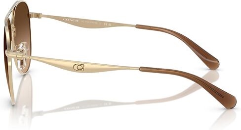 نظارات شمسية نسائية من COACH Hc7169 معدنية C Hardware Aviator in Saudi Arabia