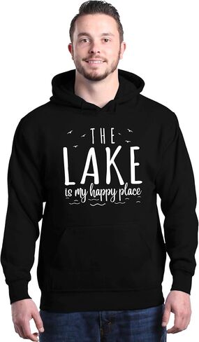 shop4ever The Lake is My Happy Place Hoodie Sweatshirts in Saudi Arabia