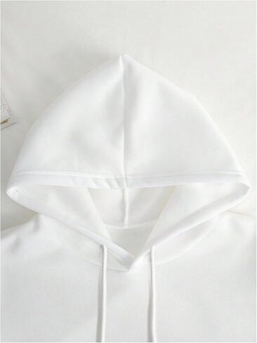 SweatyRocks Women's Oversized Hoodies Sweatshirt Rhinestone Pearl Bow Long Sleeve Thermal Lined Shirt Top in Saudi Arabia