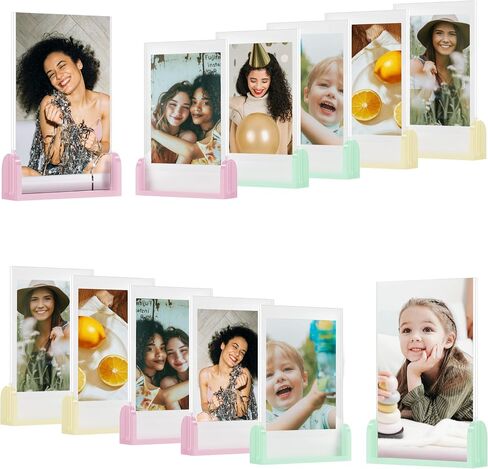 Cute Mini Instax Polaroid Frame, 2x3 Picture Frames for Fujifilm Instax Mini Film, Small Polaroid Frames for Wallet Size Photos, Little Photos Desktop Display Holder,12 Pack in Saudi Arabia
