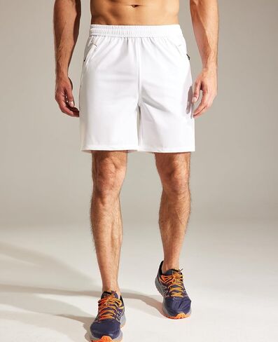 Men's Athletic Running Shorts Quick Dry Workout Gym Shorts 7" Lightweight Sports Basketball Tennis Hiking, Zipper Pocket in Saudi Arabia