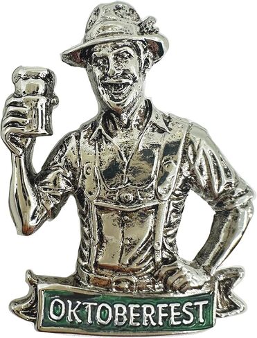 دبابيس القبعة الألمانية من Festival Man Oktoberfest مع لافتة Oktoberfest - دبابيس Oktoberfest التي يجب اقتناؤها مع مشبك معدني يمكن تحصيلها لقبعة جبال الألب الألمانية من Oktoberfest Haus in Kuwait