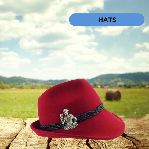 دبابيس القبعة الألمانية من Festival Man Oktoberfest مع لافتة Oktoberfest - دبابيس Oktoberfest التي يجب اقتناؤها مع مشبك معدني يمكن تحصيلها لقبعة جبال الألب الألمانية من Oktoberfest Haus in Kuwait