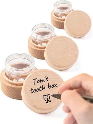 Tooth Fairy Box for Girls and Boys Wooden Cute Tooth Box with Transparent acrylic box, Lost Teeth Storage for Kids, Dropped Tooth Keepsake Storage Box Gift in Saudi Arabia