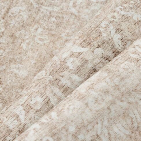 8x10 Area Rug Washable Vintage Living Room Bedroom Carpet Indoor Large Non Slip Soft Low Pile Thin Beige Rug Retro Accent Throw Office Dining Room in Kuwait