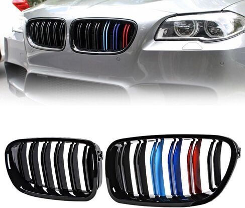 استبدال AstraDepot لشبكة الرادياتير الأمامية شواء ألياف الكربون BMW F10 528i 535i 550i 4D M5 2010-2017 أسود لامع in Saudi Arabia
