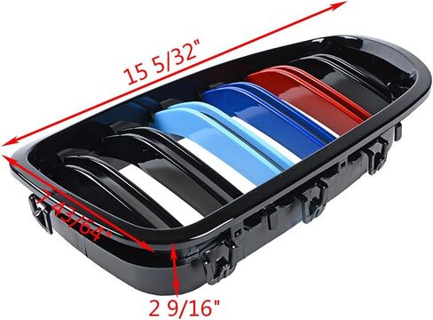 استبدال AstraDepot لشبكة الرادياتير الأمامية شواء ألياف الكربون BMW F10 528i 535i 550i 4D M5 2010-2017 أسود لامع in Saudi Arabia
