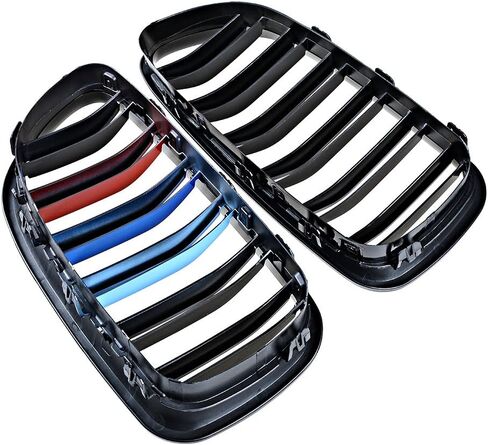 استبدال AstraDepot لشبكة الرادياتير الأمامية شواء ألياف الكربون BMW F10 528i 535i 550i 4D M5 2010-2017 أسود لامع in Saudi Arabia