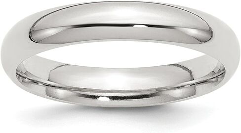 Solid 925 Sterling Silver 4mm Comfort Fit Wedding Band in Saudi Arabia