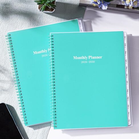2024-2029 Monthly Planner/Calendar - Jul 2024 - Jun 2029, 5 Year Monthly Planner with Tabs & Celebrity Quotes, 9" x 11", Famous Quotes, Two-Side Pocket, Suitable for Long-Term Planning, Black in Kuwait