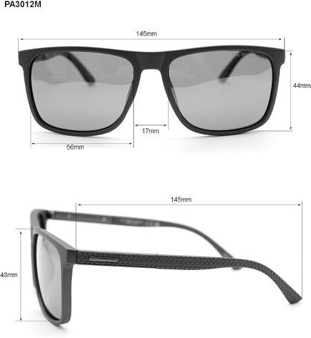 U.S. POLO ASSN. Men's PA3012M Classic Rectangular Polarized Sunglasses with UV400 Protection, Sport Sunglasses for Men in Saudi Arabia