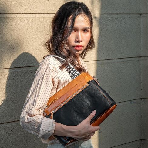 Genuine Leather Crossbody Bags for Women - Cute Small Crossbody Purse with Wide Strap for Travel, Work & Daily in Saudi Arabia