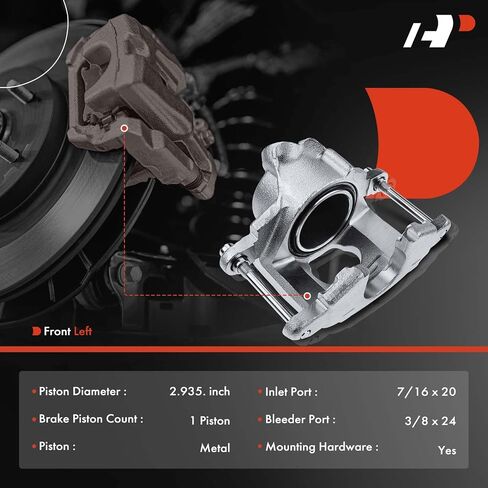 A-Premium Disc Brake Caliper Assembly Without Bracket Compatible with Select Chevy, Cadillac, Buick, GMC, Pontiac, Checker and Oldsmobile Models - Impala, Caprice, Blazer, Lesabre, Riviera, Jimmy in Saudi Arabia