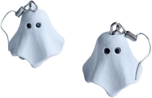 White Ghost Drop Earrings for Women Halloween Jewelry in Saudi Arabia
