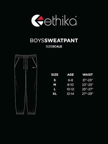 Ethika Boy's Lifestyle Sweatpant | Black in Saudi Arabia