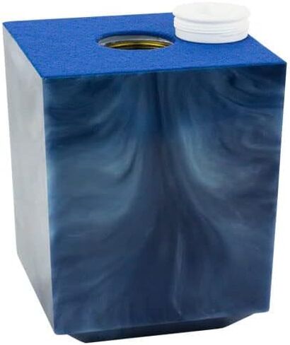 Magna Blue Cultured Marble Urn - Adult Size - Cremation Urns for Human Ashes - Ground Burial, Home Memorial and Funeral in Kuwait