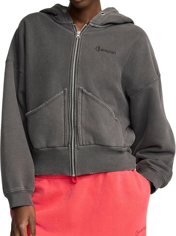 Champion womens Zip-up Hoodie, Vintage Wash, Running Women C Logo in Saudi Arabia