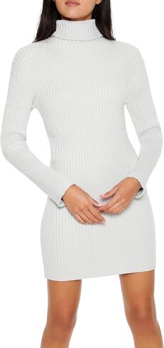 Forever 21 Womens Turtleneck Mini Sweater Dress in Saudi Arabia