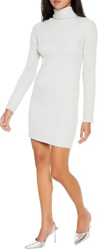 Forever 21 Womens Turtleneck Mini Sweater Dress in Saudi Arabia