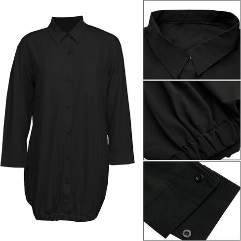 Geulis Women's 2025 Fall Long Sleeve Shirt Dresses Loose Button Down Casual Mini Dress in Saudi Arabia