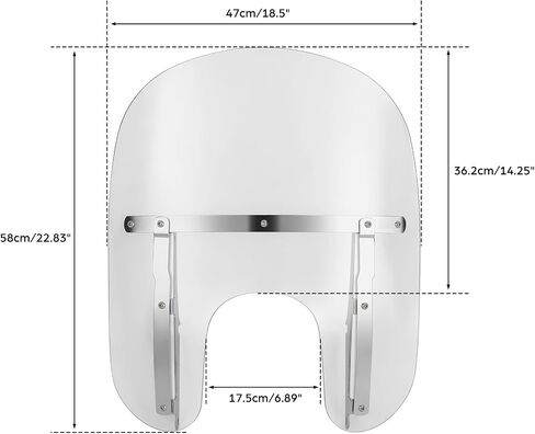TCMT Clear Windshield 39mm Clamps Fit For Harley Sportster XL883 XL1200 1988-2022 in Saudi Arabia