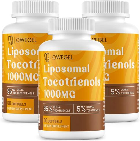 Liposomal Vitamin E Tocotrienols 1000mg - High Potency Tocotrienol Supplements,95% Delta & 5% Gamma Tocotrienols Capsules in Saudi Arabia
