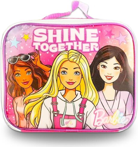 Barbie Mini Backpack with Lunch Box for Girls - Bundle with 11" School Bag, Lunch Bag Plus Tattoos, Water Bottle, and More | Barbie Girls Backpack Elementary School in Saudi Arabia