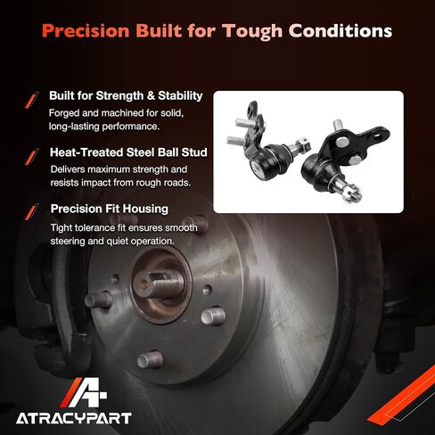 Front Lower Ball Joint Kit K90346 K90347, Compatible with Toyota Camry 2002-2006, Highlander 2001-2007, Sienna 2004-2010, Solara 2004-2008, Lexus ES300 ES330 RX330 RX350 RX400h Suspension Parts- 2PCS in Saudi Arabia
