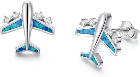 Sea Otter Earrings 925 Sterling Silver Blue Opal Otter Earrings Cute Animal Stud Earrings Jewelry Gifts for Women in Saudi Arabia