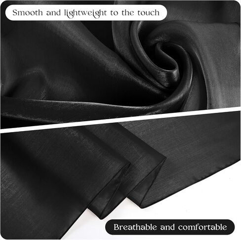 شالات وأغطية سوداء من E-Clover لفساتين السهرة وشاح من الساتان للنساء شالات زفاف طويلة لحفلات الزفاف والارتداء اليومي in Kuwait