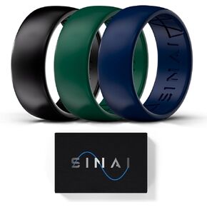 Premium Silicone Wedding Rings - 3 Pack in Saudi Arabia