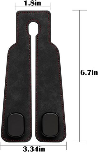 2Pcs Car Headrest Hooks - Backseat Organizer with Bag/Purse Holder, Cup & Phone Hangers, Vehicle Storage Accessories for Women (black) in Saudi Arabia