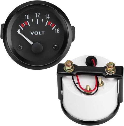 Aramox Voltage Gauge, Car Universal 12V Voltmeter 52mm/2in Voltage Meter Gauge 8-16V BX100007 in Saudi Arabia