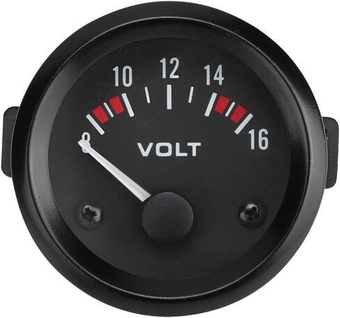 Aramox Voltage Gauge, Car Universal 12V Voltmeter 52mm/2in Voltage Meter Gauge 8-16V BX100007 in Saudi Arabia