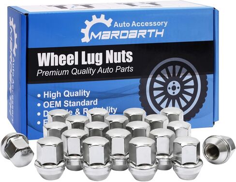 Set of 24, 14x1.5 Wheel Lug Nut Black 1.78’’ Tall 7/8’’ Hex 60° Cone Seat Compatible with OEM Factory Silverado Tahoe Suburban Colorado in Saudi Arabia