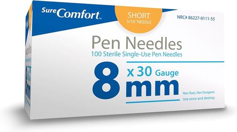 SureComfort Insulin Pen Needle 30G x 5/16" (8mm), 100ct Box in Saudi Arabia